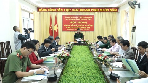 Hội đồng nghĩa vụ quân sự tỉnh triển khai công tác tuyển quân năm 2018.