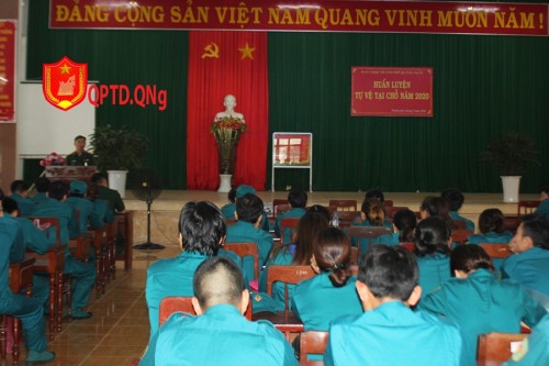 Ban CHQS thành phố Quảng Ngãi  huấn luyện lực lượng tự vệ đợt 1 năm 2020.