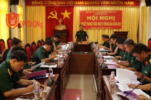 6 Cụm thi đua trong LLVT tỉnh  sơ kết phong trào thi đua Quyết thắng (TĐQT) 6 tháng đầu năm 2022