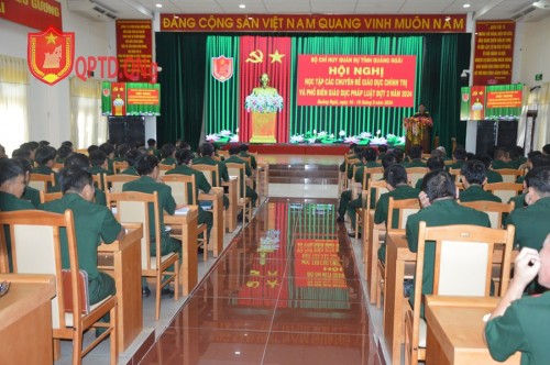 BỘ CHQS TỈNH TỔ CHỨC HỌC TẬP CÁC CHUYÊN ĐỀ GIÁO DỤC CHÍNH TRỊ VÀ PHỔ BIẾN GIÁO DỤC PHÁP LUẬT TRONG LLVT TỈNH ĐỢT 2 NĂM 2024.