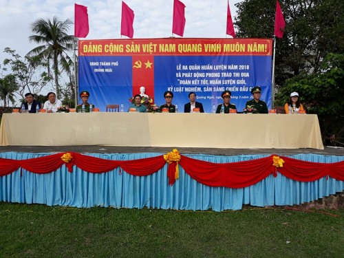 TP. Quảng Ngãi tổ chức lễ ra quân huấn luyện năm 2018