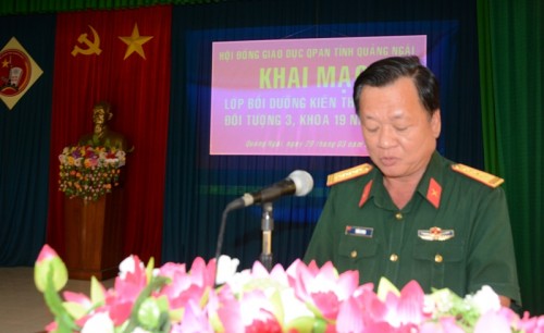 Khai mạc bồi dưỡng kiến thức QPAN đối tượng 3 khóa XIX cho cán bộ chủ trì cấp xã, huyện của tỉnh năm 2019