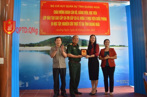 Học viện quốc phòng học tập, nghiên cứu thực tế tại tỉnh Quảng Ngãi