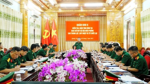 QUÂN KHU 5 KIỂM TRA, NẮM TÌNH HÌNH CÁC CƠ QUAN, ĐƠN VỊ TRÊN ĐỊA BÀN TỈNH QUẢNG NGÃI SAU SÁP NHẬP
