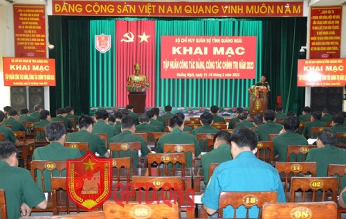 Bộ CHQS tỉnh Quảng Ngãi tổ chức lớp tập huấn công tác Đảng, công tác chính trị năm 2023.