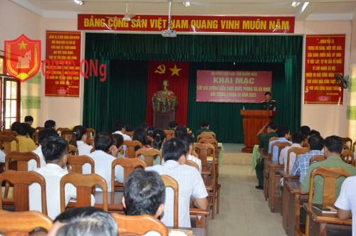 Hội đồng Giáo dục Quốc phòng - An ninh tỉnh Quảng Ngãi mở lớp bồi dưỡng kiến thức quốc phòng và an ninh đối tượng 3, khóa 33 năm 2023.