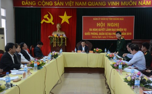 Đảng ủy Quân sự tỉnh ra nghị quyết lãnh đạo thực hiện nhiệm vụ QP,QS địa phương năm 2019