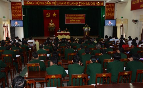 UBND tỉnh tổng kết công tác quốc phòng quân sư địa phương, và triển khai nhiệm vụ năm 2019.