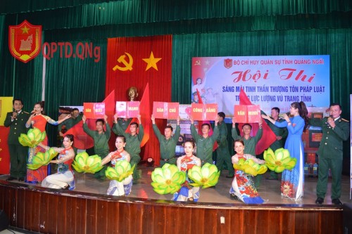 Bộ CHQS tỉnh Quảng Ngãi tổ chức hội thi tuyên truyền phổ biến giáo dục pháp luật 