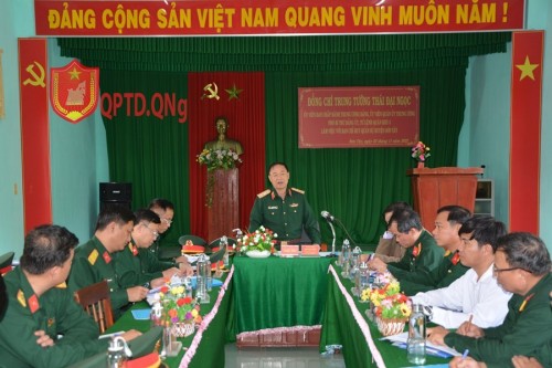 TƯ LỆNH QUÂN KHU 5 KIỂM TRA CÔNG TÁC XÂY DỰNG CƠ BẢN TẠI QUẢNG NGÃI.