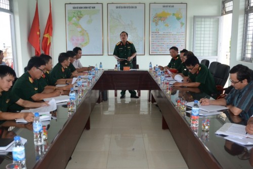 Kiểm tra công tác tổ chức xây dựng đơn vị dự bị động viên tại Ban CHQS huyện Bình Sơn