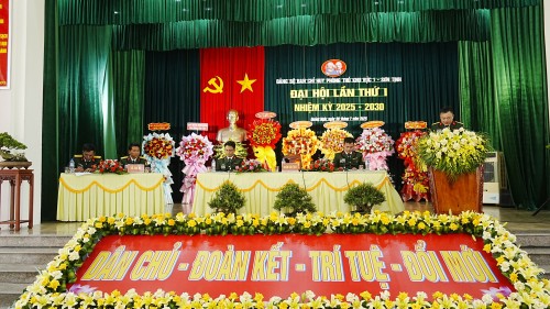 ĐẠI HỘI ĐẢNG BỘ BAN CHỈ HUY PHÒNG THỦ KHU VỰC 1- SƠN TỊNH LẦN THỨ I, NHIỆM KỲ 2025- 2030