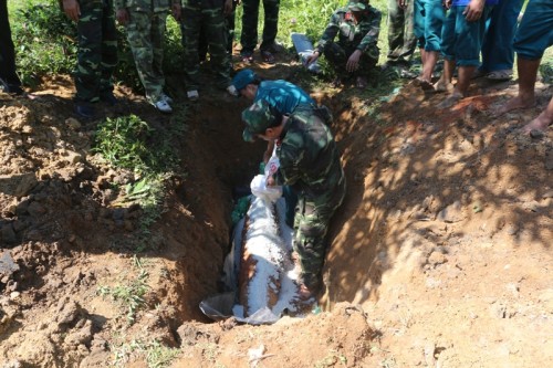Minh Long: Tiêu hủy quả bom nặng gần 250 kg