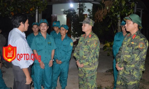 Bộ CHQS tỉnh Quảng Ngãi kiểm tra công tác sẵn sàng ứng phó với bão số 6.