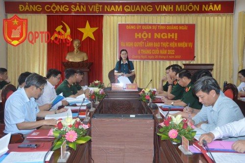 Đảng ủy quân sự tỉnh: Ra nghị quyết lãnh đạo thực hiện nhiệm vụ 6 tháng cuối năm 2022.