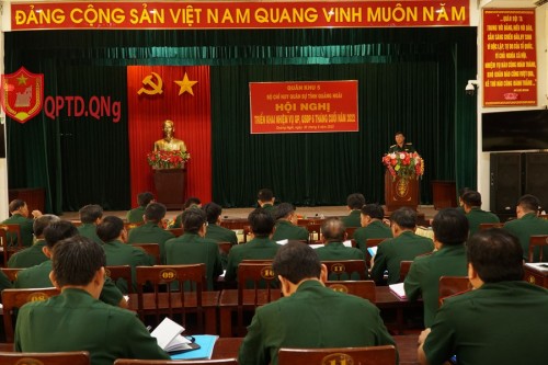 Triển khai nhiệm vụ quốc phòng, quân sự địa phương 6 tháng cuối năm 2022.