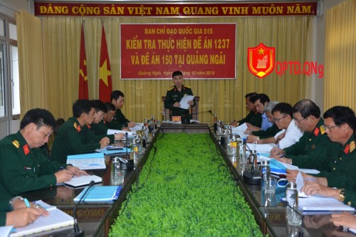 Ban chỉ đạo 515 Quốc gia kiểm tra công tác tìm kiếm, quy tập, xác định danh tính hài cốt liệt sĩ tại Quảng Ngãi.