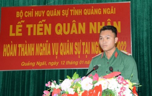 BỘ CHQS TỈNH TIỄN 155 QUÂN NHÂN HOÀN THÀNH NGHĨA VỤ QUÂN SỰ NĂM 2022 VỀ ĐỊA PHƯƠNG