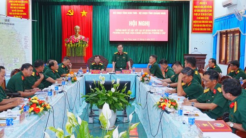 BỘ CHQS TỈNH QUẢNG NGÃI VÀ BỘ CHQS TỈNH KON TUM RÀ SOÁT CÔNG TÁC CHUẨN BỊ SẮP XẾP, ĐIỀU CHỈNH CƠ QUAN QUÂN SỰ ĐỊA PHƯƠNG.