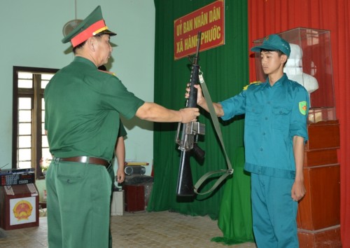 Nghĩa Hành thành lập tiểu đội dân quân thường trực xã Hành Phước.