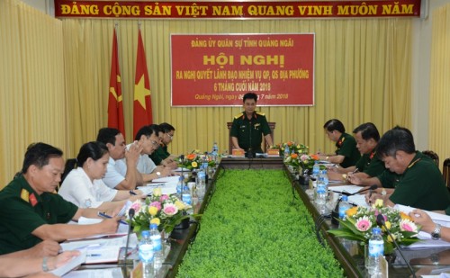 Đảng ủy Quân sự tỉnh ra Nghị quyết lãnh đạo thực hiện nhiệm vụ 6 tháng cuối năm 2018 