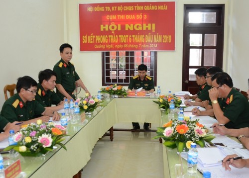  Hội nghị sơ kết công tác thi đua khen thưởng 6 tháng đầu năm 2018 của 6 cụm thi đua của LLLVT tỉnh.