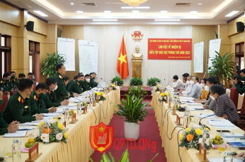 Ban Thường vụ Đảng ủy Quân khu 5 làm việc với Ban Thường vụ Tỉnh ủy Quảng Ngãi về nhiệm vụ Diễn tập khu vực phòng thủ năm 2022