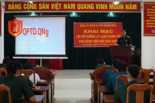 Đảng ủy Quân sự tỉnh mở lớp bồi dưỡng lý luận chính trị cho đảng viên mới năm 2022.