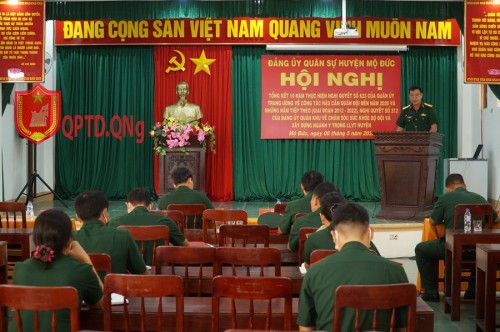 Mộ Đức: Tổng kết 10 năm thực hiện nghị quyết 623 của Quân ủy Trung ương