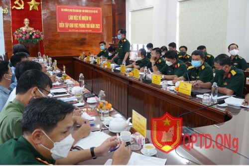 Thị xã Đức Phổ đưa nội dung thực binh ứng phó  sập đổ công trình vào diễn tập khu vực phòng thủ.