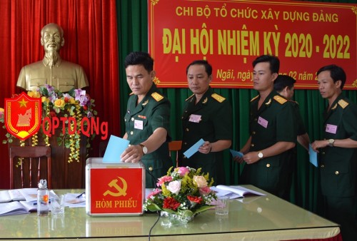 Các chi bộ trực thuộc Đảng ủy Quân sự tỉnh Đại hội đảng nhiệm kỳ 2020-2022.