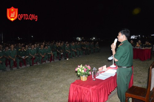 Bộ CHQS tỉnh sinh hoạt tư tưởng với chiến sỹ mới  .