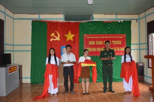 Ban CHQS huyện Trà Bồng bàn giao công trình 