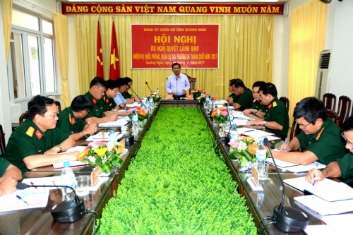 Đảng ủy Quân sự tỉnh ra Nghị quyết lãnh đạo nhiệm vụ QP-QSĐP 6 tháng cuối năm 2017