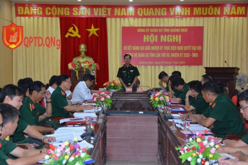 Đảng ủy Quân sự tỉnh sơ kết đánh giá giữa nhiệm kỳ thực hiện Nghị quyết đại hội Đảng bộ Quân sự tỉnh lần thứ VII, nhiệm kỳ 2020-2025