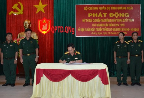 Bộ chỉ huy quân sự tỉnh phát động đợt thi đua cao điểm 