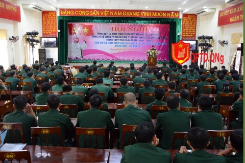 Sơ kết 10 năm thực hiện đợt sinh hoạt chính trị “Sống vì Tổ quốc, vì nhân dân, vì người thân, gia đình, bạn bè”, gắn với đợt sinh hoạt chính trị 50 năm thực hiện Di chúc của Hồ Chí Minh.