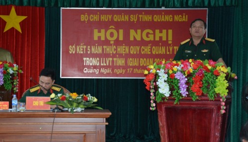 Sơ kết 5 năm thực hiện Quy chế quản lý tư tưởng trong LLVT tỉnh giai đoạn 2013 – 2018.