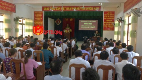 Bồi dưỡng kiến thức QPAN  đối tượng 3 khóa 21 cho 120 cán bộ chủ trì cấp xã, huyện của tỉnh