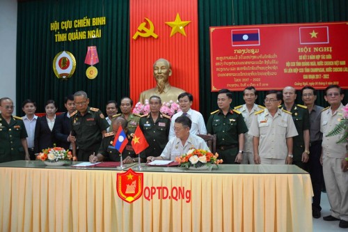 Hội CCB tỉnh Quảng Ngãi sơ kết 3 năm thực hiện chương trình hợp tác với Liên hiệp Cựu chiến binh tỉnh Chămpasak.