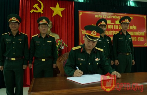 Đoàn thanh niên trực thuộc Bộ CHQS tỉnh phát động Đợt thi đua cao điểm