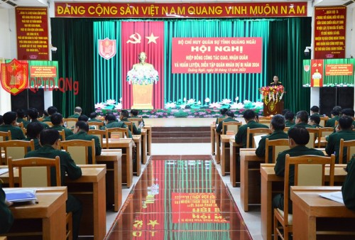 Hội nghị hiệp đồng giao, nhận quân và huấn luyện, diễn tập quân nhân dự bị năm 2024. 