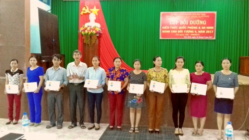 Sơn Tịnh: 150 cán bộ được bồi dưỡng kiến thức quốc phòng, an ninh