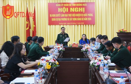 ĐẢNG UỶ QUÂN SỰ TỈNH RA NGHỊ QUYẾT LÃNH ĐẠO THỰC HIỆN NHIỆM VỤ QUỐC PHÒNG QUAN SỰ ĐỊA PHƯƠNG NĂM 2024