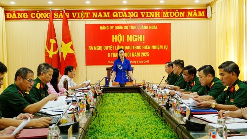 ĐẢNG ỦY QUÂN SỰ TỈNH RA NGHỊ QUYẾT LÃNH ĐẠO NHIỆM VỤ QUÂN SỰ, QUỐC PHÒNG ĐỊA PHƯƠNG 6 THÁNG CUỐI NĂM 2025