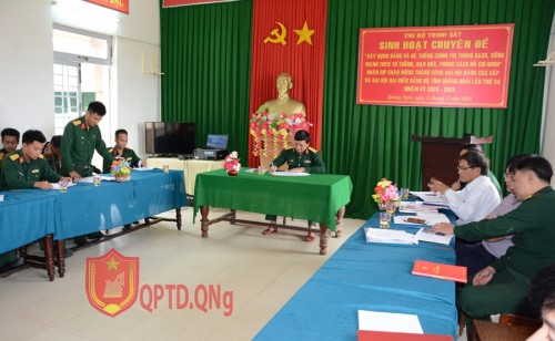 Đảng bộ Quân sự tỉnh tổ chức sinh hoạt chuyên đề Quý IV năm 2020