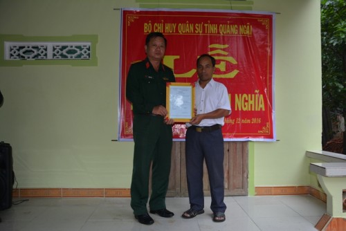 Bộ CHQS tỉnh Bàn giao Nhà tình nghĩa