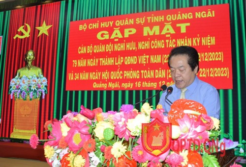 Gặp mặt cán bộ quân đội nghỉ hưu, nghỉ công tác nhân kỷ niệm 79 năm ngày thành lập Quân đội Nhân dân Việt Nam