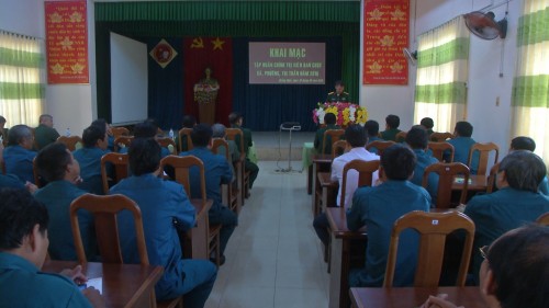 Tập huấn 95 cán bộ chính trị viên Ban chỉ huy quân sự xã, phường thị trấn trên địa bàn tỉnh. 