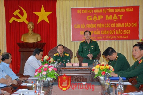 BCHQS tỉnh gặp mặt các cơ quan báo chí đầu năm 2023